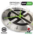 OROLOGIO ANALOGICO DA PARETE ALLUMINIO ORIGINALE KAWASAKI IDEA REGALO COMPLEANNO