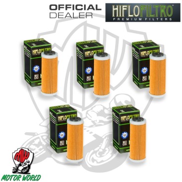 KIT 5 FILTRI FILTRO OLIO HIFLO HF652 KTM 530 XC-W Six Days 2010 2011