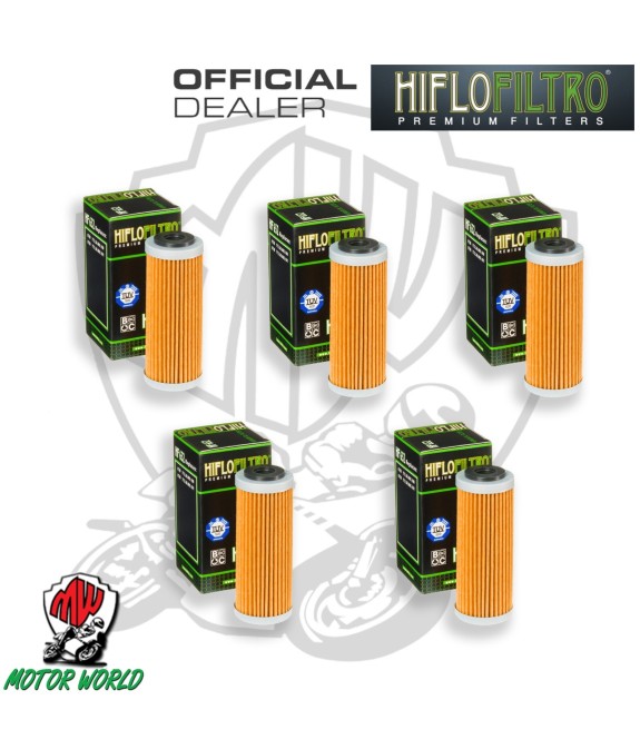 KIT 5 FILTRI FILTRO OLIO HIFLO HF652 KTM 530 XC-W Six Days 2010 2011