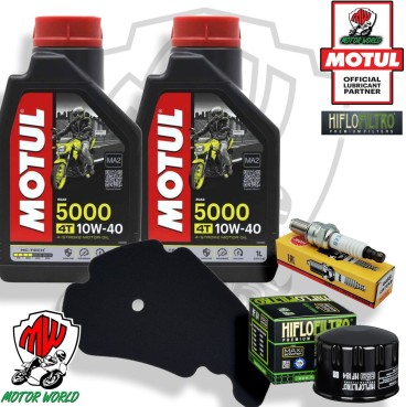 KIT TAGLIANDO OLIO FILTRI CANDELA PIAGGIO BEVERLY 500 2002 2003 2004