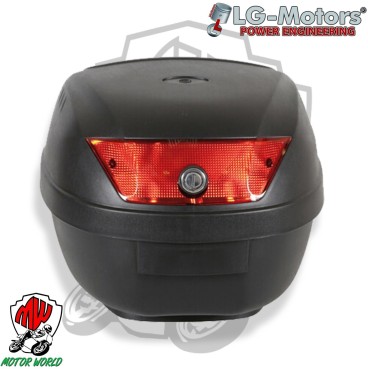 BAULETTO POSTERIORE SCOOTER 28 LT UNIVERSALE CON SERRATURA + PIASTRA + 2 CHIAVI
