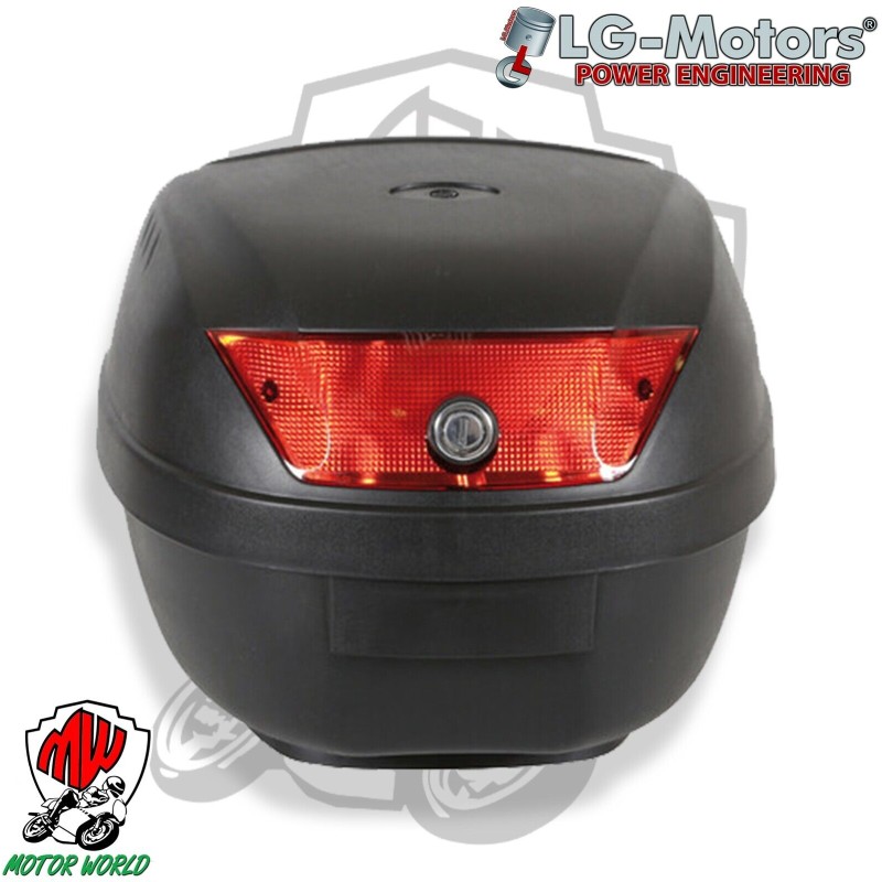 BAULETTO POSTERIORE SCOOTER 28 LT UNIVERSALE CON SERRATURA + PIASTRA + 2 CHIAVI