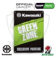 CARTELLO KAWASAKI GREEN ZONE in metallo - formato A4 - prodotto originale