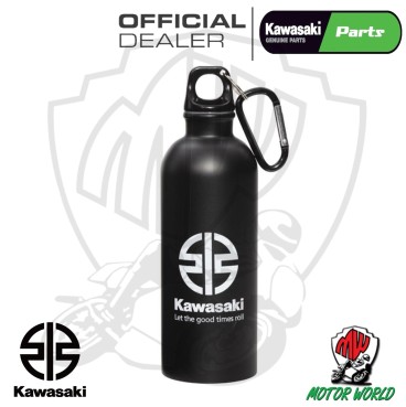 BORRACCIA NERA IN ACCIAIO INOSSIDABILE 500 ml ORIGINALE KAWASAKI TAPPO  A VITE