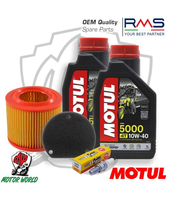 KIT TAGLIANDO OLIO MOTUL 5000 YAMAHA YP 180 E MAJESTY 2003 2004 2005 2006
