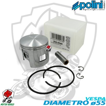 PISTONE POLINI 204.0040 X VESPA & APE 50 C.C.90 DIAM. 55 SPINOTTO 12