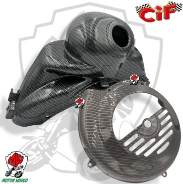 CUFFIA + COPRIVENTOLA CARBON LOOK CARBONE VESPA 50 PRIMAVERA ET3 50 SPECIAL