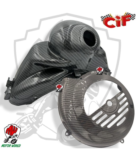 CUFFIA + COPRIVENTOLA CARBON LOOK CARBONE VESPA 50 PRIMAVERA ET3 50 SPECIAL