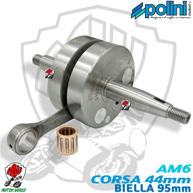 ALBERO MOTORE POLINI RACING CORSA 44 BIELLA 95 PER MINARELLI AM6 RX RS BETA HM