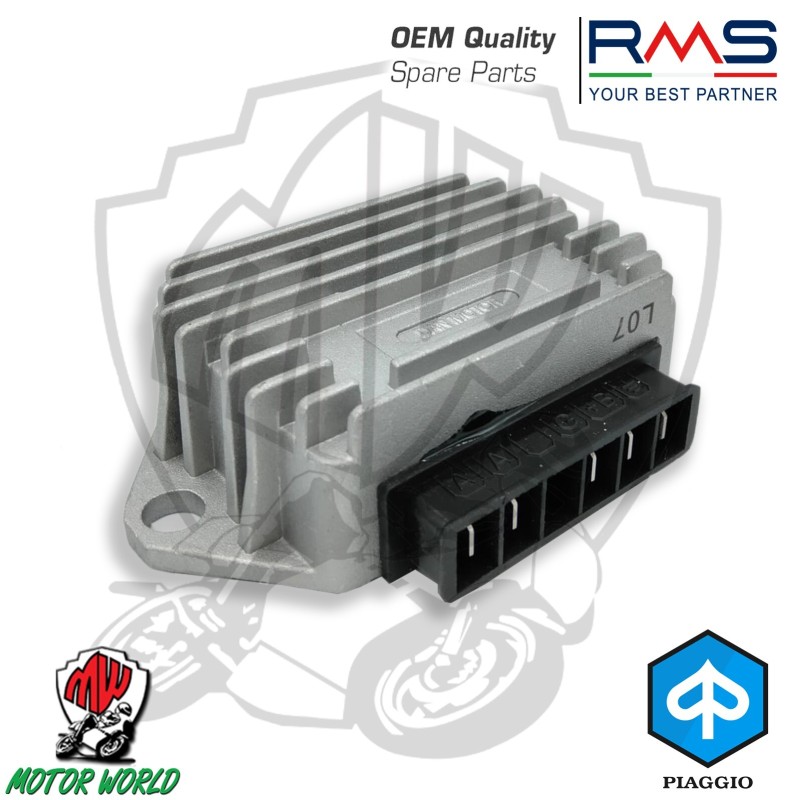 REGOLATORE DI TENSIONE CORRENTE 5 PIN PIAGGIO VINTAGE VESPA PX 200 E ELESTART