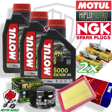 KIT TAGLIANDO CANDELA FILTRO ARIA OLIO MOTUL GILERA GP800 2012 2013 2014