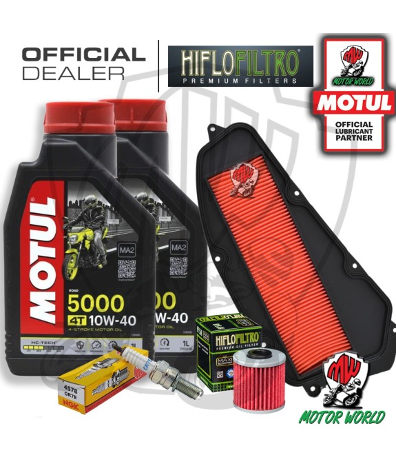 KIT TAGLIANDO CANDELA FILTRO ARIA OLIO MOTUL KYMCO X-CITING 400 I 2013 - 2018