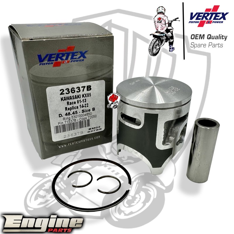 23637B KIT PISTONE REPLICA VERTEX COMPLETO 48.45 KAWASAKI KX 85 2023