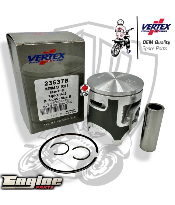 23637B KIT PISTONE REPLICA VERTEX COMPLETO 48.45 KAWASAKI KX 85 2023