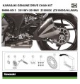 KIT TRASMISSIONE CATENA CORONA PIGNONE ORIGINALE KAWASAKI Z 1000 SX 2019
