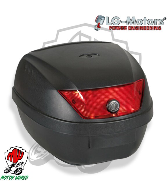 BAULETTO POSTERIORE SCOOTER 28 LT UNIVERSALE CON SERRATURA + PIASTRA + 2 CHIAVI