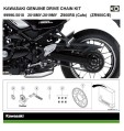 KIT TRASMISSIONE CATENA CORONA PIGNONE ORIGINALE KAWASAKI Z900RS/Café 2022 2023