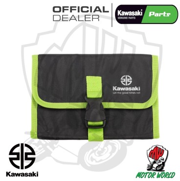 BEAUTY CASE ARROTOLABILE ORIGINALE KAWASAKI DA VIAGGIO 3 SCOMPARTI