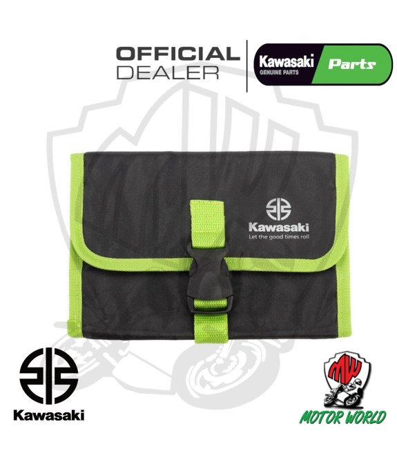 BEAUTY CASE ARROTOLABILE ORIGINALE KAWASAKI DA VIAGGIO 3 SCOMPARTI