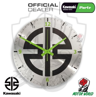 OROLOGIO ANALOGICO DA PARETE ALLUMINIO ORIGINALE KAWASAKI IDEA REGALO COMPLEANNO