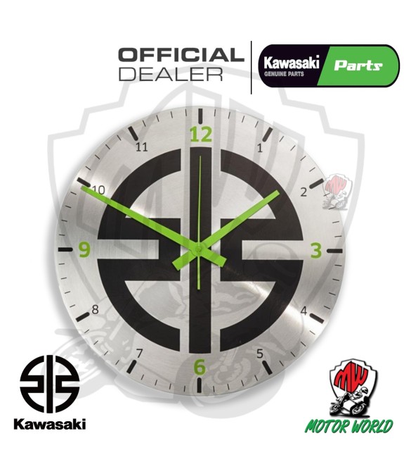 OROLOGIO ANALOGICO DA PARETE ALLUMINIO ORIGINALE KAWASAKI IDEA REGALO COMPLEANNO