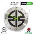 OROLOGIO ANALOGICO DA PARETE ALLUMINIO ORIGINALE KAWASAKI IDEA REGALO COMPLEANNO