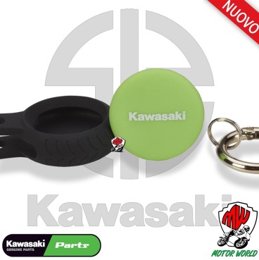 Portachiavi Orginale Kawasaki a forma di pneumatico con tag removibile