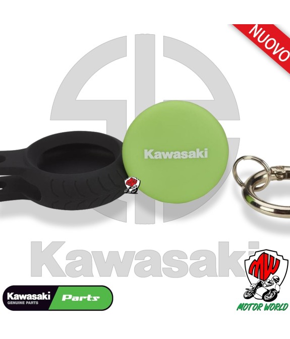 Portachiavi Orginale Kawasaki a forma di pneumatico con tag removibile