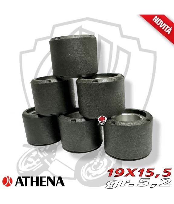 KIT 6 RULLI MASSETTE VARIATORE 19X15,5 - 5,2 GRAMMI PIAGGIO VESPA ET2 50