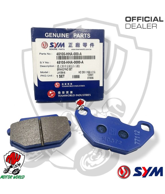 SET PASTIGLIE FRENO ANTERIORE ORIGINALE SYM HD EVO 200 2005 2006