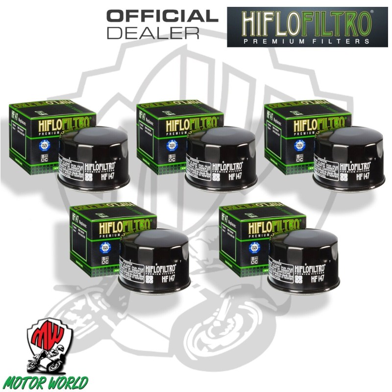 KIT 5 FILTRI OLIO HIFLO HF147 Yamaha XP 530 T - MAX 2012 - 2016