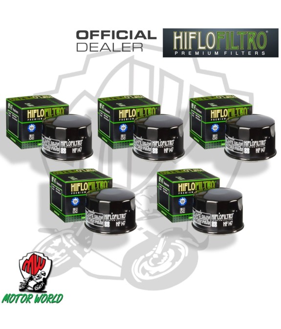 KIT 5 FILTRI OLIO HIFLO HF147 Yamaha XP 530 T - MAX 2012 - 2016