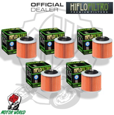 KIT 5 FILTRI OLIO ORIGINALE HIFLO HF151 APRILIA 6.5 Stark