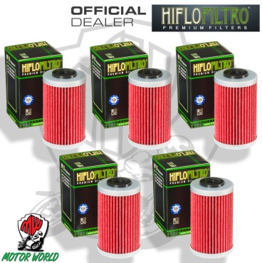 KIT 5 FILTRI OLIO HIFLO HF155 Polaris 525 Outlaw 2007 - 2011