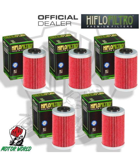 KIT 5 FILTRI OLIO HIFLO HF155 Polaris 525 Outlaw 2007 - 2011
