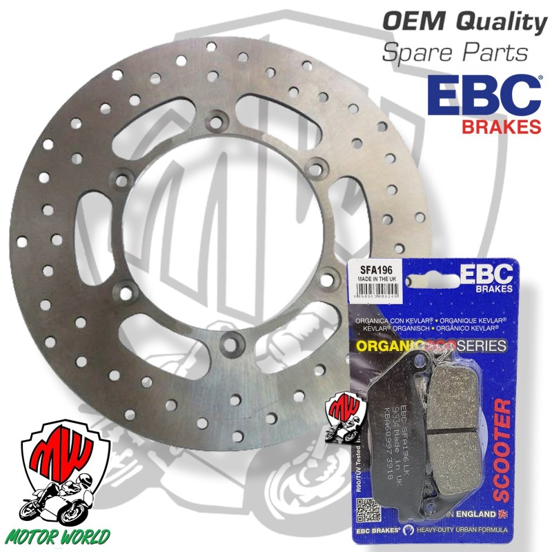 KIT DISCO FRENO + PASTIGLIE FRENO EBC ANTERIORE YAMAHA X-CITY 250 2013