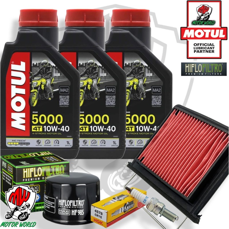 KIT TAGLIANDO OLIO FILTRI CANDELA KYMCO XCITING I R 500 2010 - 2016