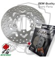 KIT DISCO FRENO + PASTIGLIE ORGANICHE KYMCO AGILITY R16 200 2012
