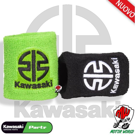 Set polsini Originali verdi e neri con il logo Kawasaki Rivermark