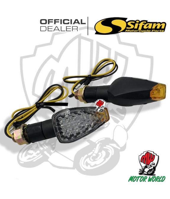Coppia Frecce Universali Omologate Led NERE CORTE PLASTICA leds retroindicatore