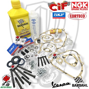 KIT REVISIONE MOTORE PIAGGIO VESPA 50 ET3 CUSCINETTI PARAOLI GUARNIZIONI OLIO