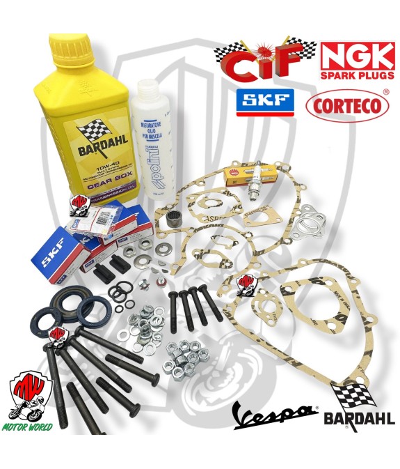 KIT REVISIONE MOTORE PIAGGIO VESPA 50 ET3 CUSCINETTI PARAOLI GUARNIZIONI OLIO