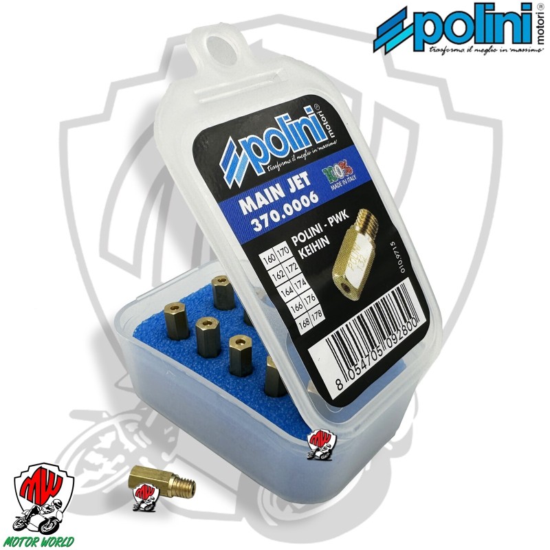 SET POLINI 10 GETTI MASSIMO CARBURATORE CP-KEIHIN-PWK DAL 160 AL 178 (incr.2)