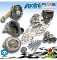 KIT POTENZIAMENTO MOTORE VESPA 130 CC POLINI ALBERO CILINDRO CAMPANA CUFFIA
