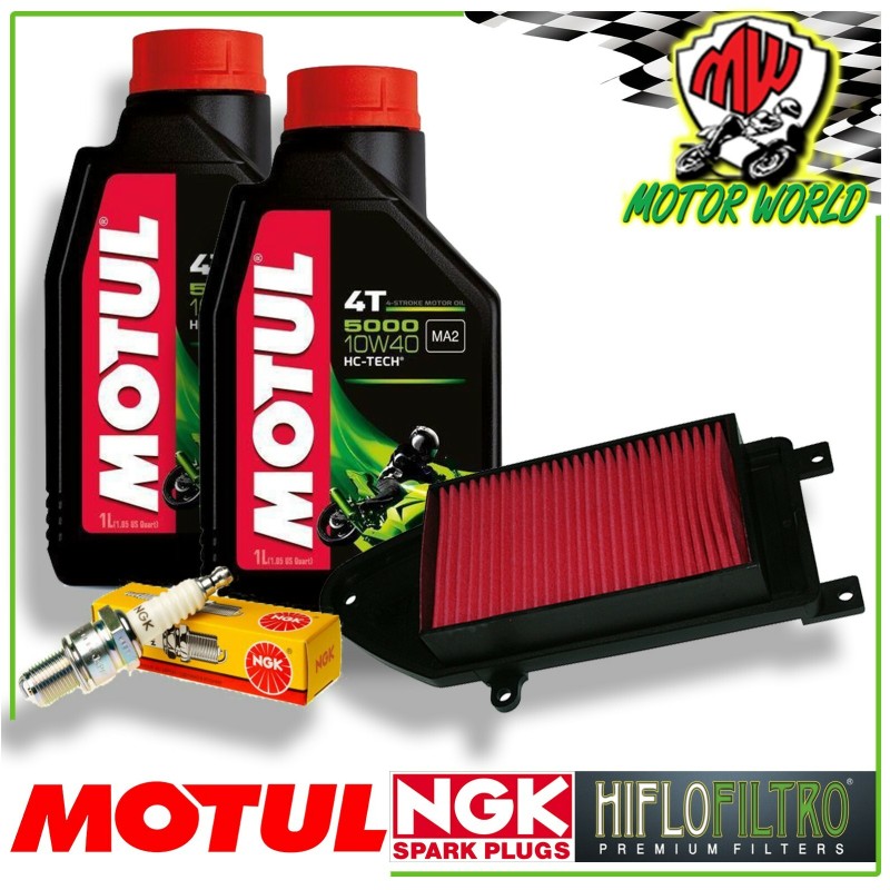 KIT TAGLIANDO OLIO MOTUL 5000 + FILTRO CANDELA KYMCO Agility R16 150 2022 2023