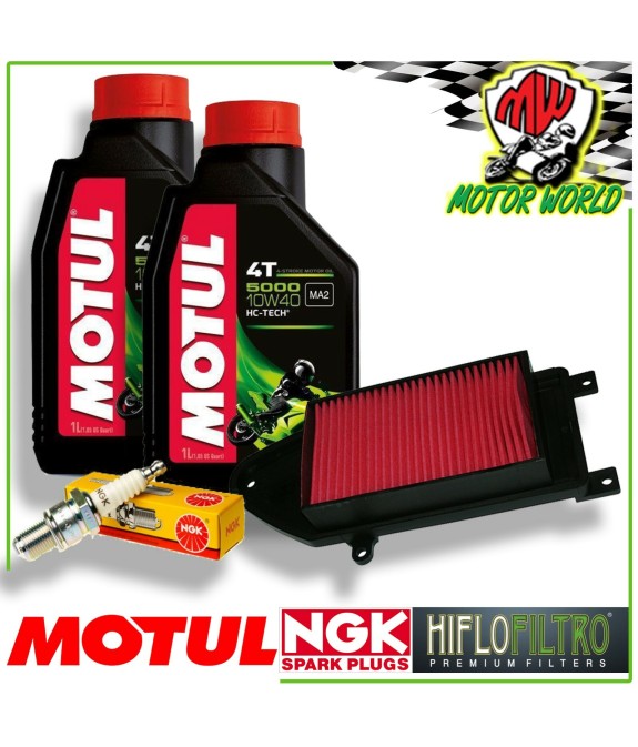 KIT TAGLIANDO OLIO MOTUL 5000 + FILTRO CANDELA KYMCO Agility R16 150 2022 2023