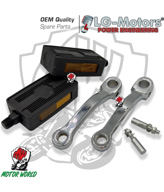 KIT PEDALI PEDIVELLE PIAGGIO CIAO SI 50 BOSS BOXER BRAVO GRILLO COPPIA PEDALINI