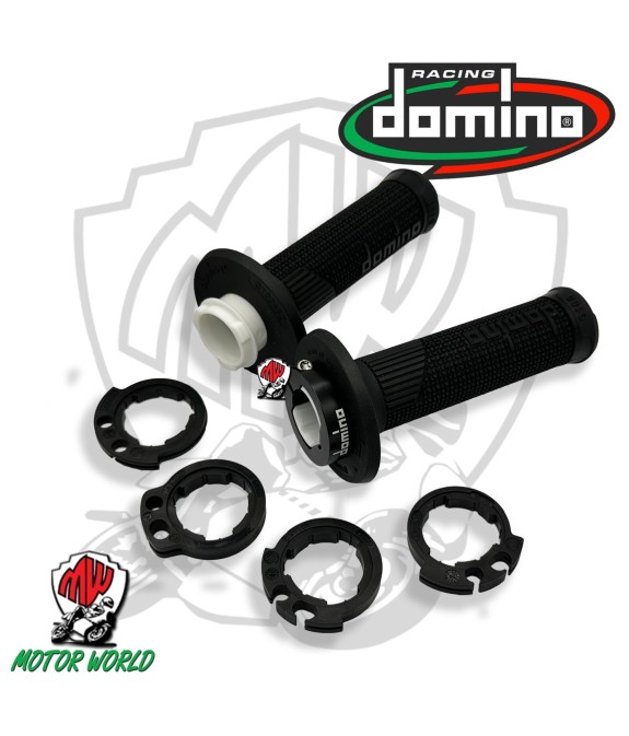 COPPIA MANOPOLE DOMINO D-LOCK NERO LOCK ON KAWASAKI KLX 150/250/300 4T 2016-2021