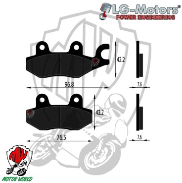 PASTIGLIE FRENO PLATINUM SERIES COMPATIBILE KYMCO AGILITY E PEOPLE 250 ANTERIORI