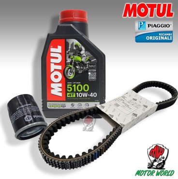 KIT TAGLIANDO OLIO 10W40 CINGHIA FILTRO PIAGGIO DERBI RAMBLA 2ver 250 2008 IN SU